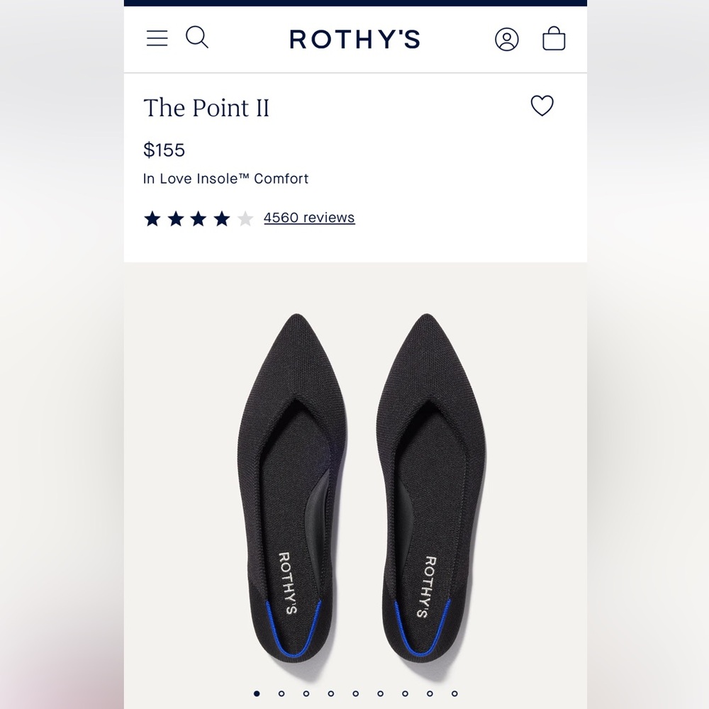 Rothy's The Point II black size 8